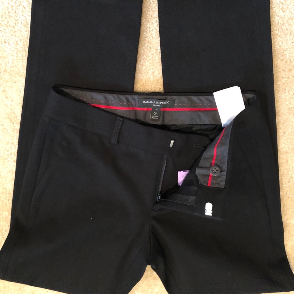 Black Banana Republic Sloan Fit pants, size 0P